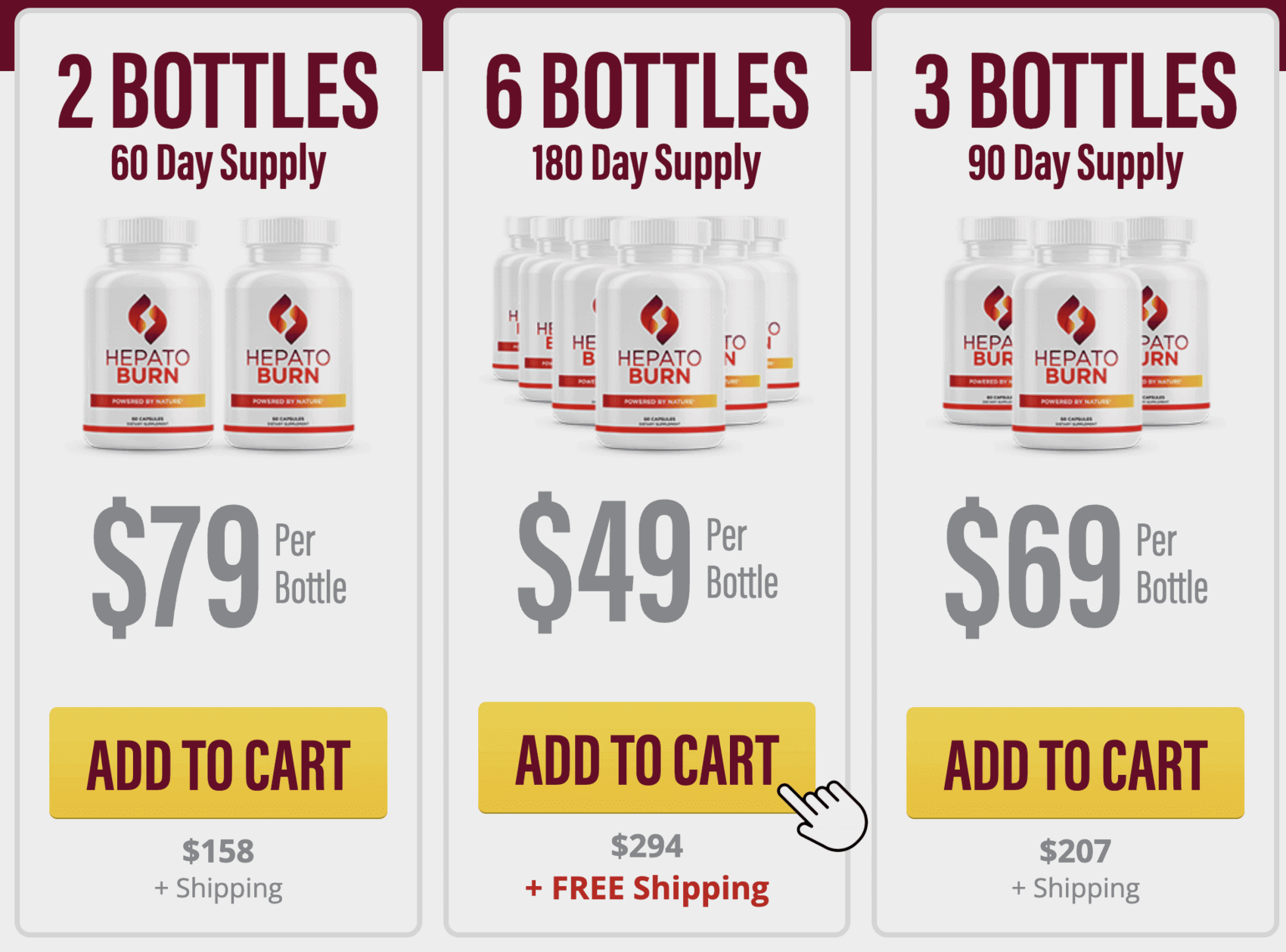 hepatoburn pricing list